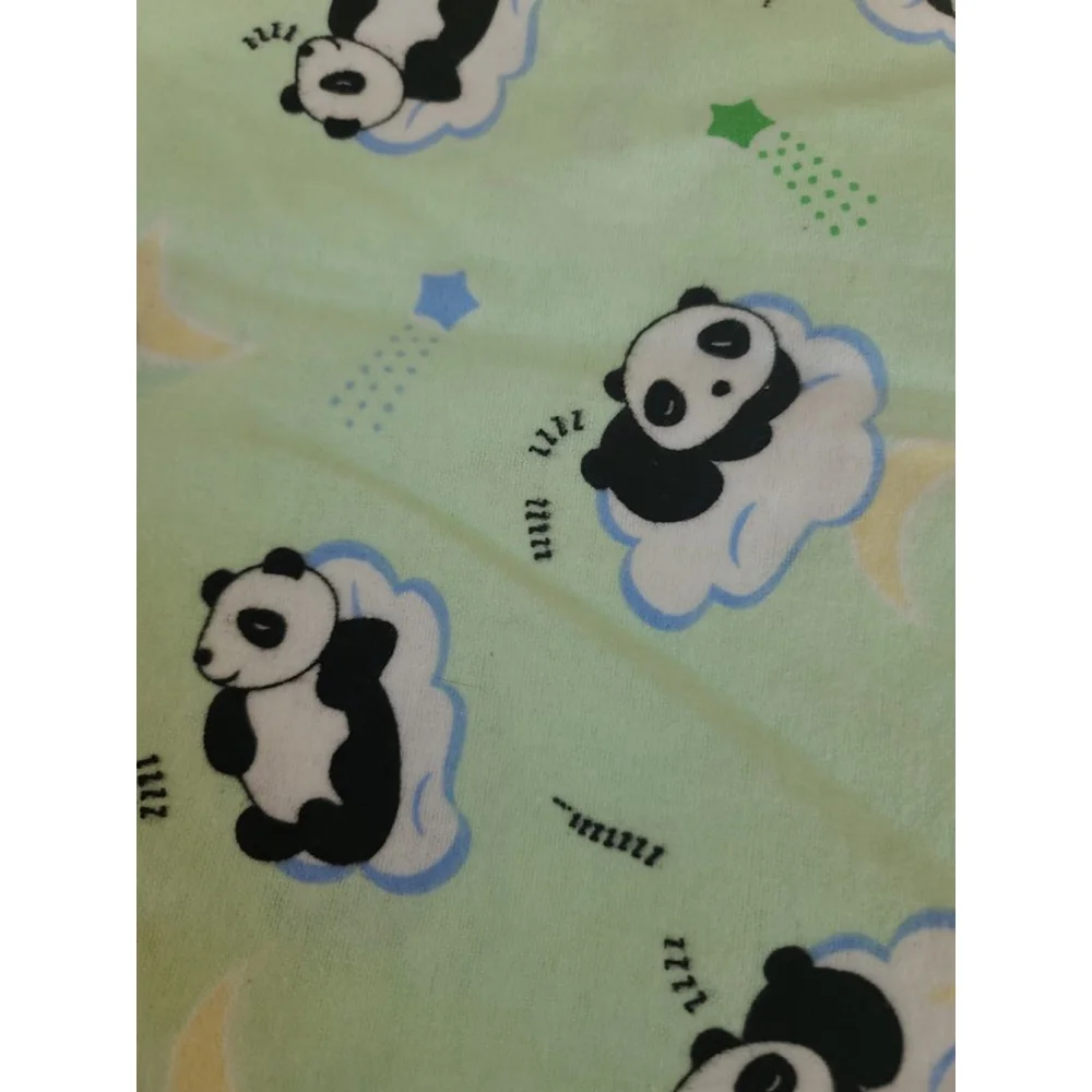 Vintage Panda Moon & Stars Baby Flannel Fabric - 42